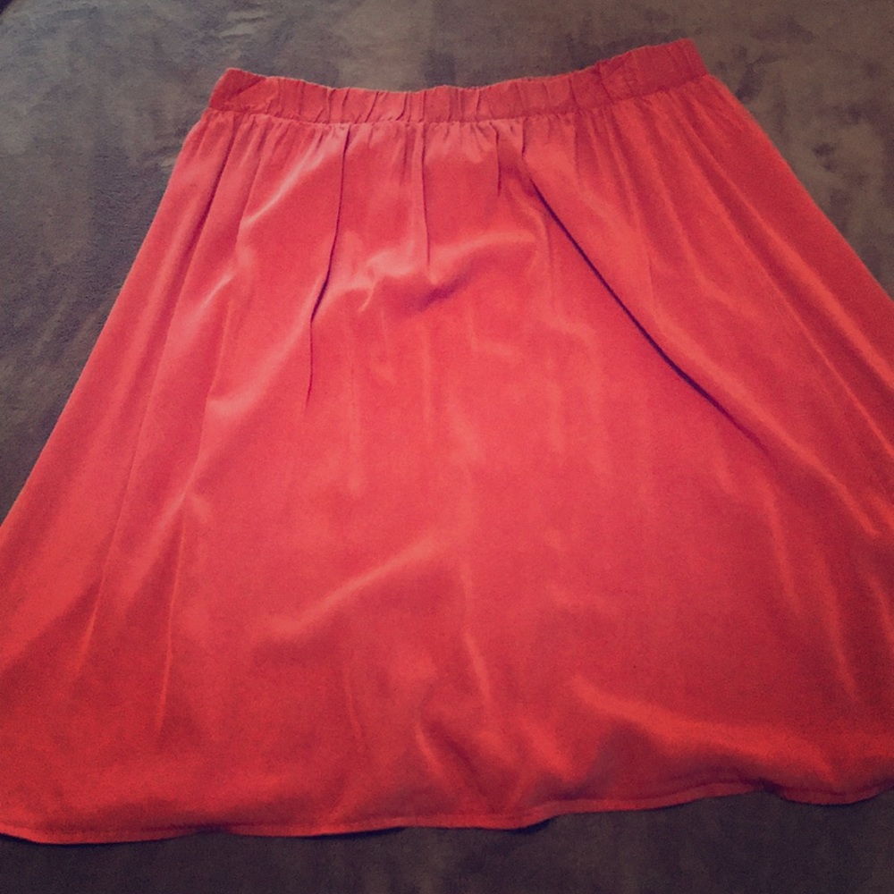 Burnt Orange Midi Skirt